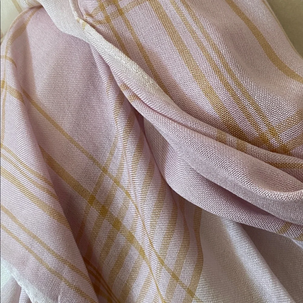 a new day Pink / lilac and White Striped Scarf